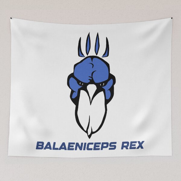 Item preview, Balaeniceps Rex Abstract Shoebill Silhouette LOGO: Minimalist Wildlife Art - Posters, Stickers, T-Shirts designed and sold by MechanicalART.