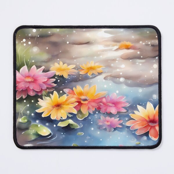 Item preview, Colorful Flowers in Water Puddle designed and sold by CalmnessbyChoice.