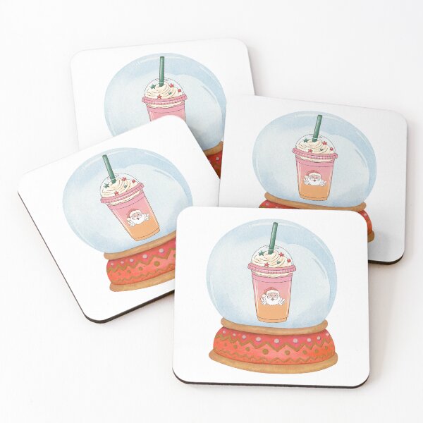 Item preview, Santa's Holiday Frappuccino - Festive Snow Globe Design designed and sold by LeStudioSHB.