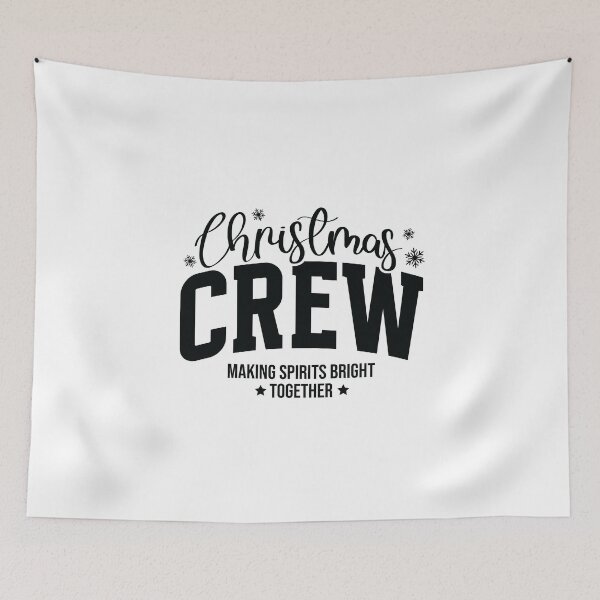 Item preview, Christmas Crew Typography Design - Black Edition designed and sold by WanderInq.