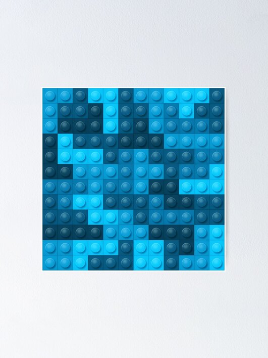 Thumbnail 1 of 3, Poster, Building Block Pattern Toy Bricks Seamless Pattern Design designed and sold by BurgerBites.