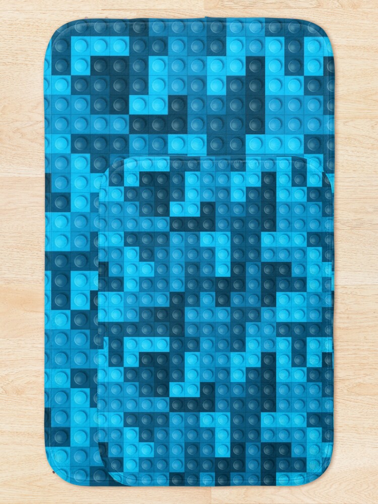 Thumbnail 5 of 6, Bath Mat, Building Block Pattern Toy Bricks Seamless Pattern Design designed and sold by BurgerBites.