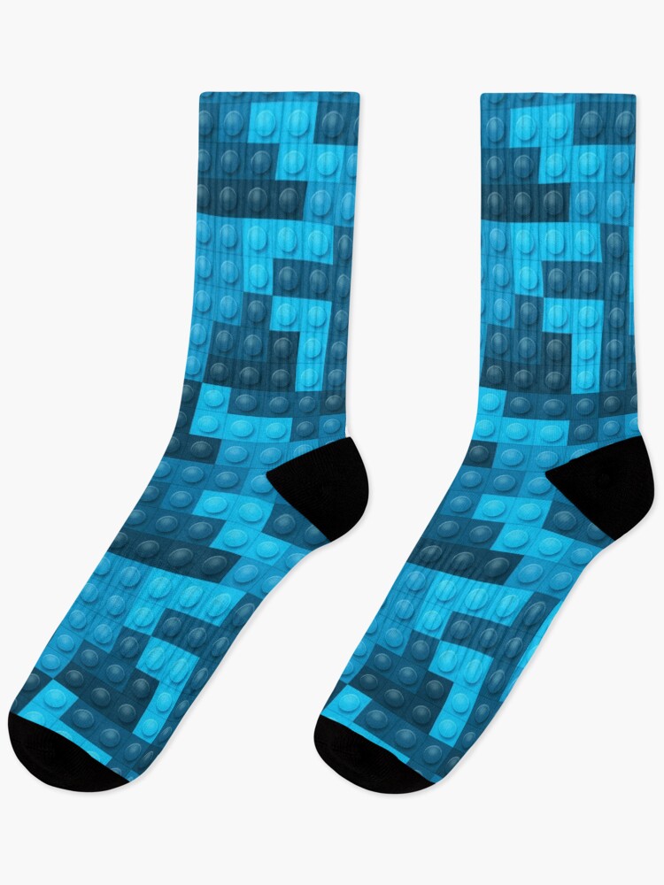 Thumbnail 1 of 5, Socks, Building Block Pattern Toy Bricks Seamless Pattern Design designed and sold by BurgerBites.