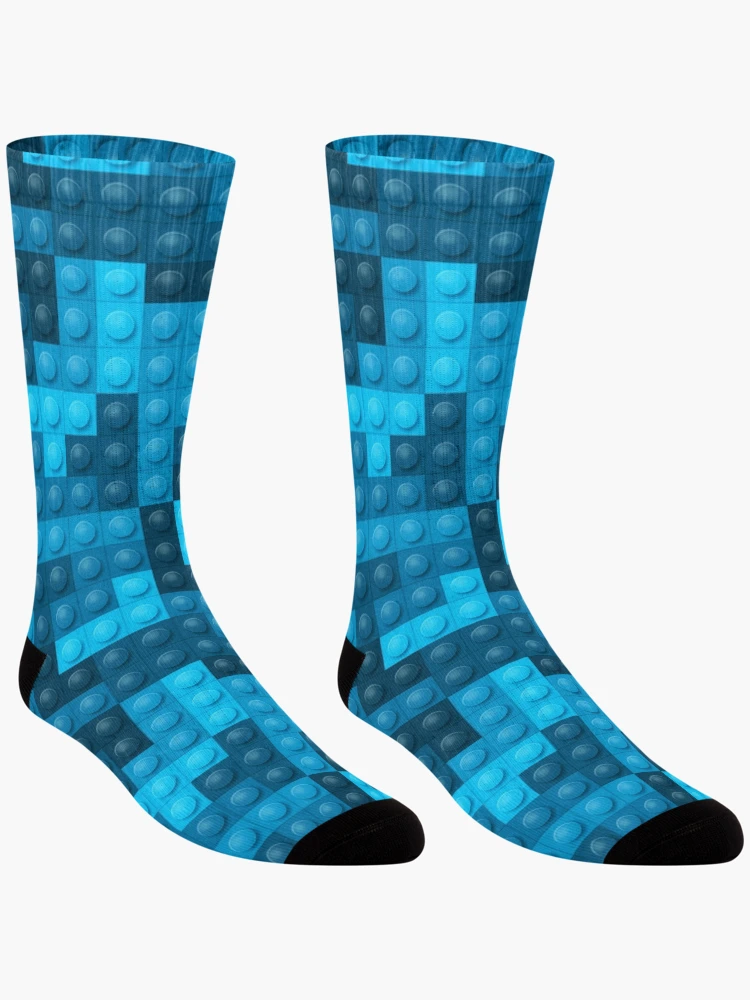 Thumbnail 3 of 5, Socks, Building Block Pattern Toy Bricks Seamless Pattern Design designed and sold by Gamify Store.