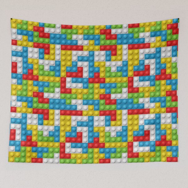 Item preview, Building Block Pattern Toy Bricks Seamless Pattern Design designed and sold by Gamify Store.