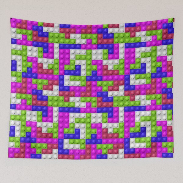 Item preview, Building Block Pattern Toy Bricks Seamless Pattern Design designed and sold by Gamify Store.