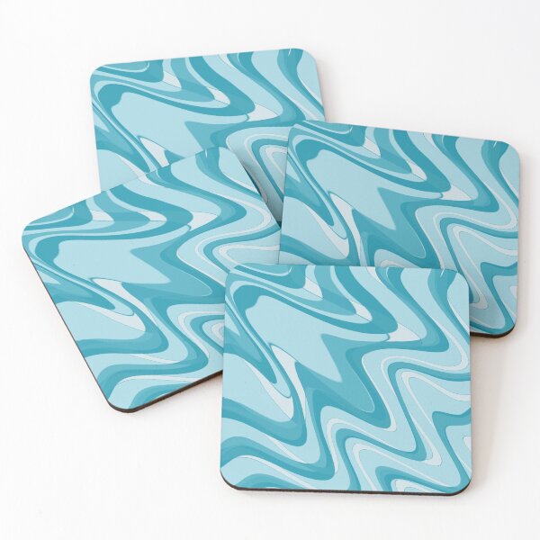 Item preview, Light Blue & Teal Blue Color Swirl designed and sold by TondoMeander.