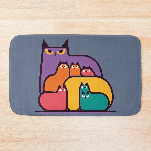 Item preview, Cute Nested Rainbow annoyed eye Cat family designed and sold by Nanthanon.