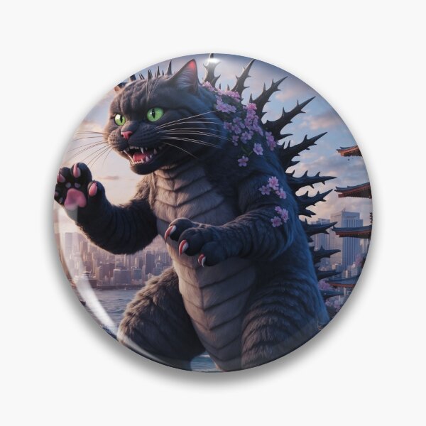 Item preview, Catzilla Cat Art Funny Cat Gifts For Men Women Kid designed and sold by ArtisticPen-art.