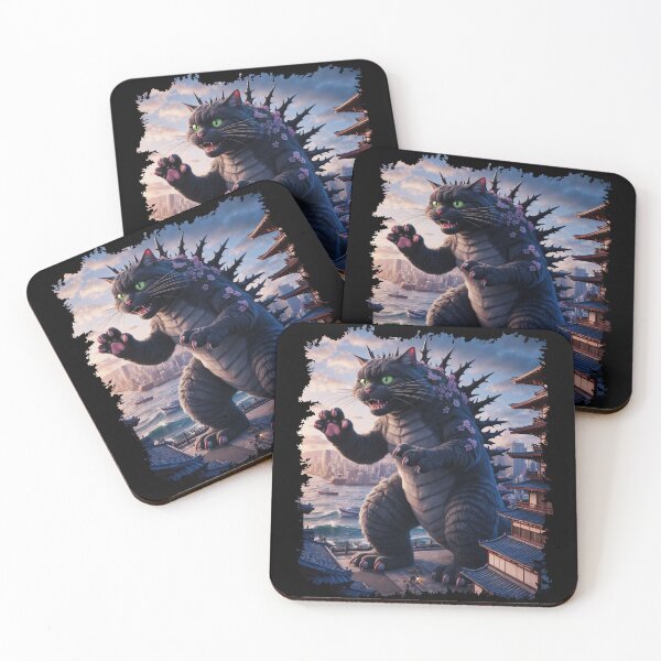 Item preview, Catzilla Cat Art Funny Cat Gifts For Men Women Kid designed and sold by ArtisticPen-art.