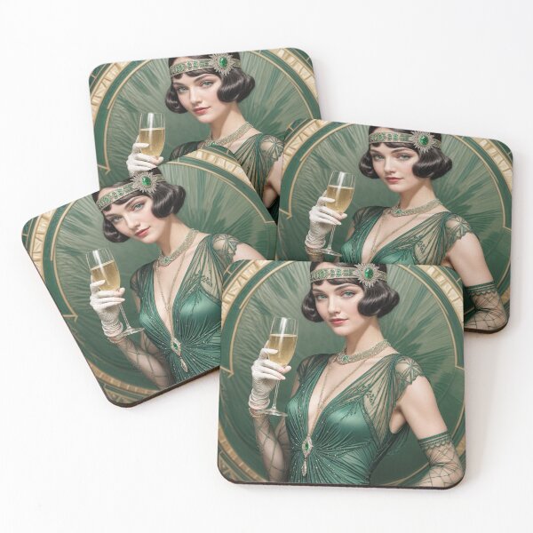 Item preview, Wall Art - Vintage Art Deco Girl #6 - Large designed and sold by ForeverPrintsOK.