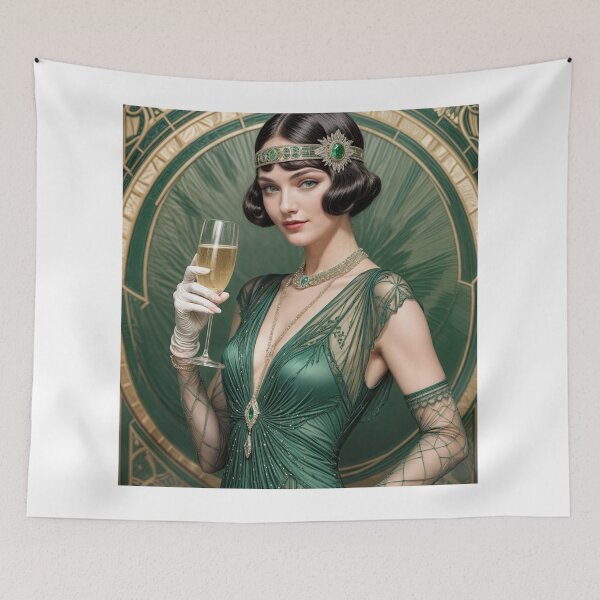 Item preview, Wall Art - Vintage Art Deco Girl #6 - Large designed and sold by ForeverPrintsOK.