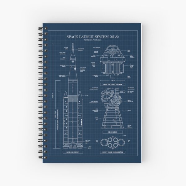Item preview, Space Launch System (SLS) (Navy Blueprint Vertical) designed and sold by BGALAXY.
