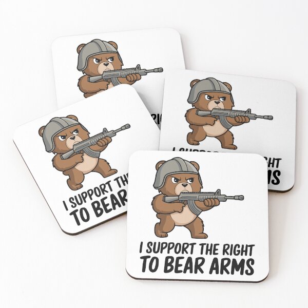 Item preview, I Support The Right To Bear Arms! Funny Bear Puns designed and sold by PMCreative.