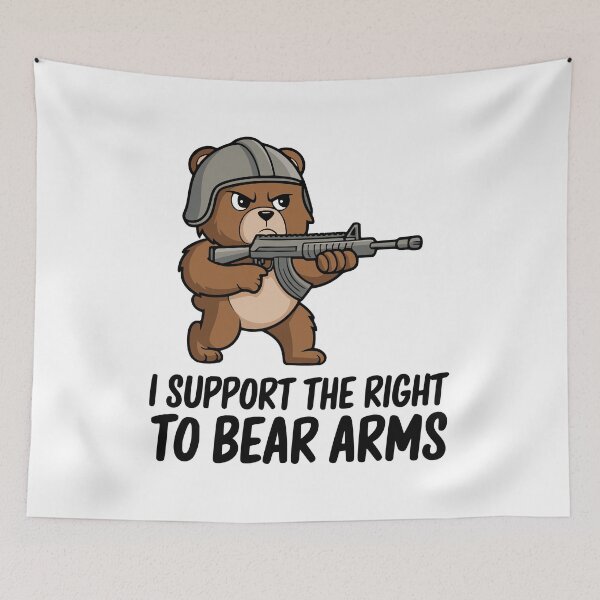 Item preview, I Support The Right To Bear Arms! Funny Bear Puns designed and sold by PMCreative.