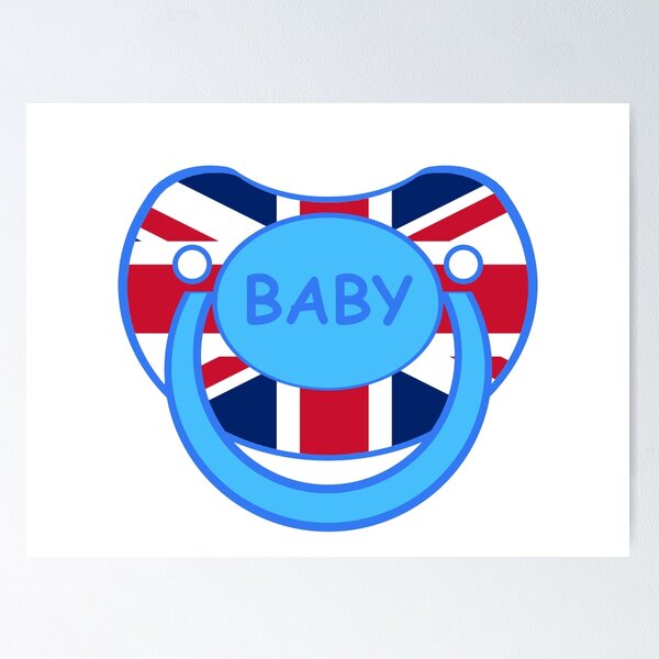 Item preview, Baby agere pacifier blue British Prince designed and sold by mikistudio.