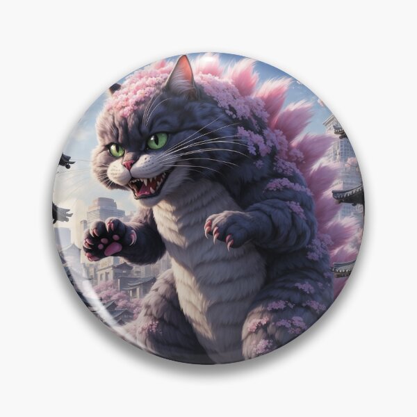 Item preview, Catzilla Cat Art Funny Cat Gifts For Men Women Kid designed and sold by ArtisticPen-art.