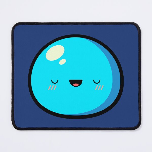 Item preview, Cute Kawaii Blue Slime Face Illustration designed and sold by Kubala Designs.