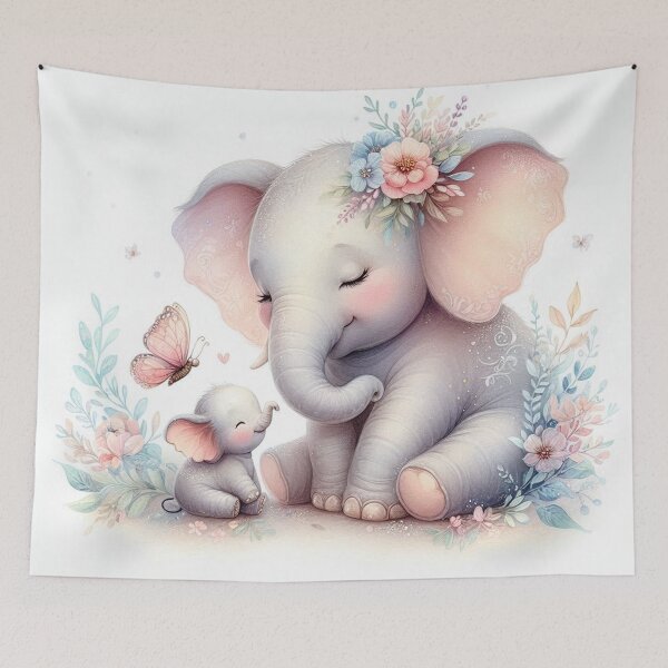 Item preview, Storybook Woodland Babies Elephant And Baby designed and sold by J-CCreations.