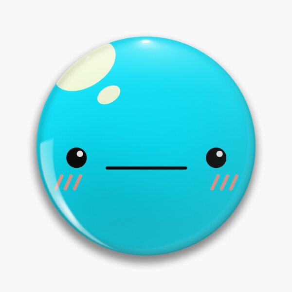 Item preview, Cute Kawaii Blue Slime Face Illustration designed and sold by Kubala Designs.