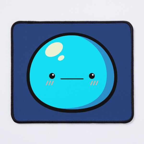 Item preview, Cute Kawaii Blue Slime Face Illustration designed and sold by Kubala Designs.
