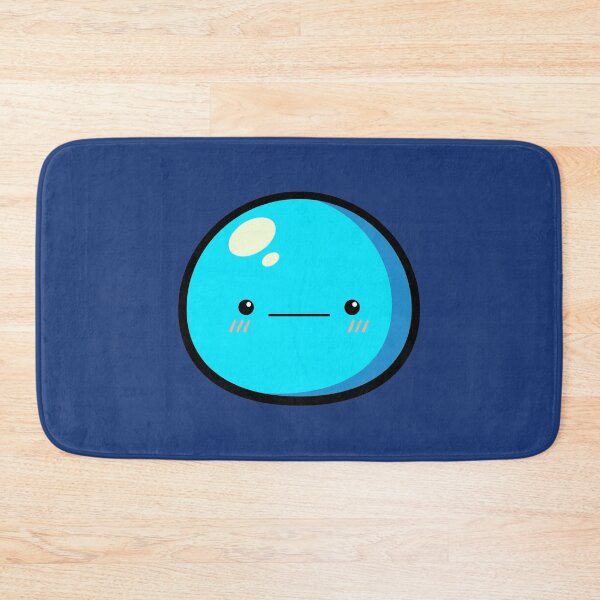 Item preview, Cute Kawaii Blue Slime Face Illustration designed and sold by Kubala Designs.