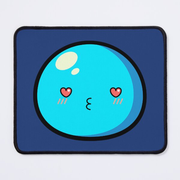 Item preview, Cute Kawaii Blue Slime Face Illustration designed and sold by Kubala Designs.
