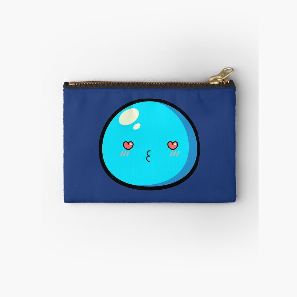 Item preview, Cute Kawaii Blue Slime Face Illustration designed and sold by Kubala Designs.