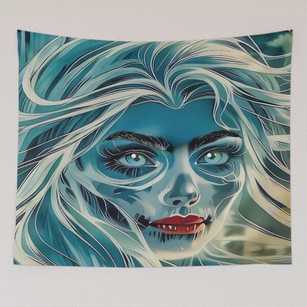 Item preview, Ethereal Ghostly Portrait with Haunting Beauty designed and sold by gleefulme.