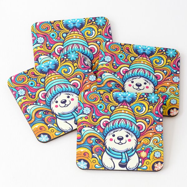 Item preview, Groovy Winter Polar Bear designed and sold by I-I-Trading-Co.