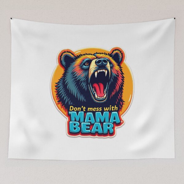 Artikelvorschau, Fierce Mama Bear in Pop Art entworfen und verkauft von ArtCreator2023.