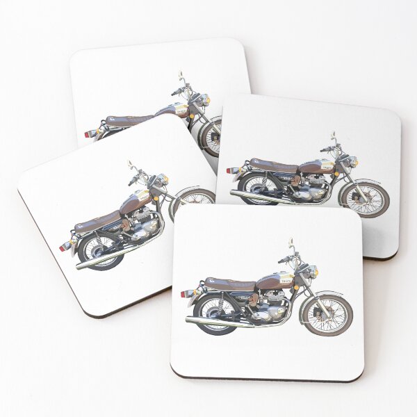 Item preview, Old Brown and Gold Motorcycle designed and sold by kate owens designs.