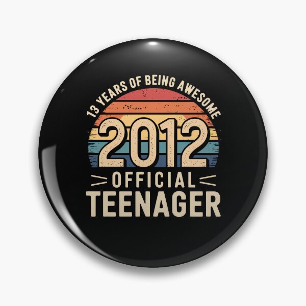 Item preview, 2012 Official Teenager 13th Birthday Retro Design designed and sold by Hananiah Merch.