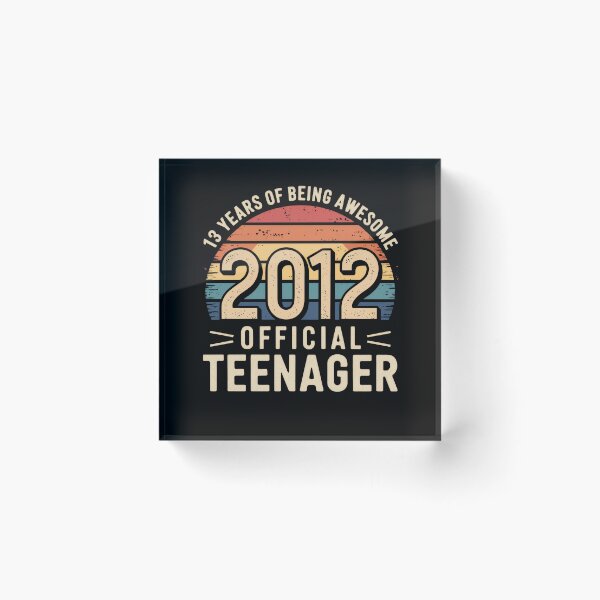 Item preview, 2012 Official Teenager 13th Birthday Retro Design designed and sold by Hananiah Merch.