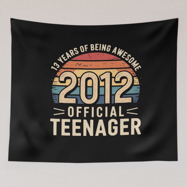 Item preview, 2012 Official Teenager 13th Birthday Retro Design designed and sold by Hananiah Merch.