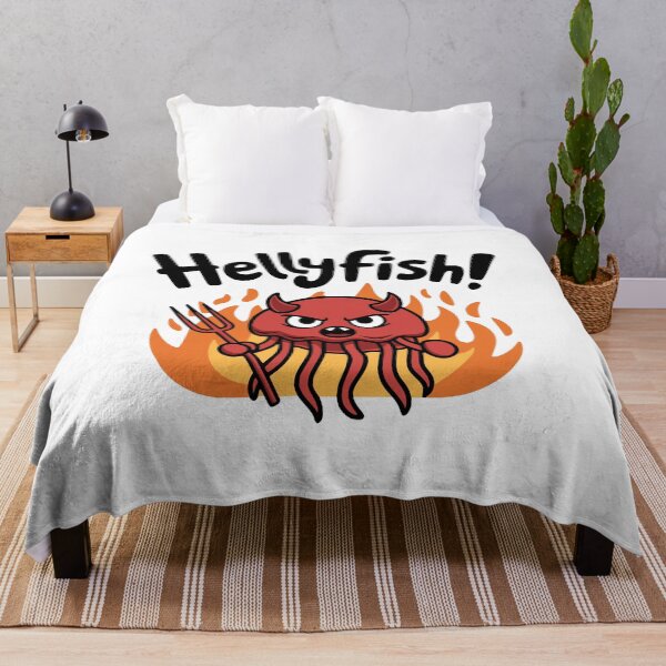 Item preview, Hellyfish! Funny Jellyfish Devil Pun designed and sold by PMCreative.