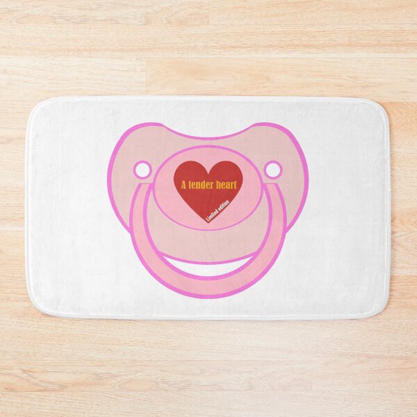 Item preview, Baby agere pacifier pink a tender heart designed and sold by mikistudio.