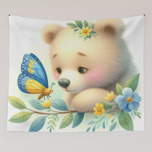 Item preview, Storybook Woodland Babies Bear And Butterfly designed and sold by J-CCreations.