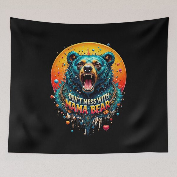 Artikelvorschau, Pop Art Mama Bear Roar entworfen und verkauft von ArtCreator2023.