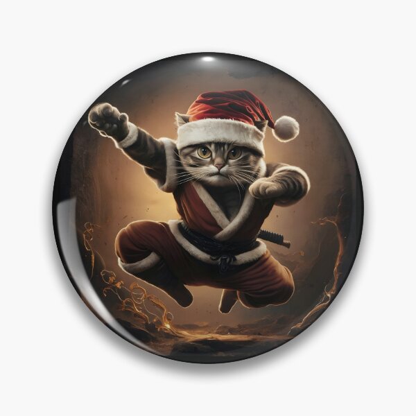 Item preview, Feline Fury: The Christmas Cat Ninja designed and sold by FunnyBums.