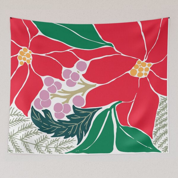 Item preview, Modern Christmas Florals designed and sold by papierquarell.