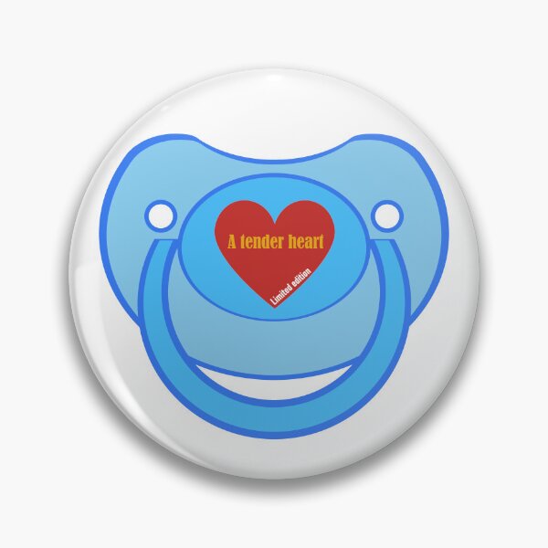 Item preview, Baby agere pacifier blue a tender heart designed and sold by mikistudio.