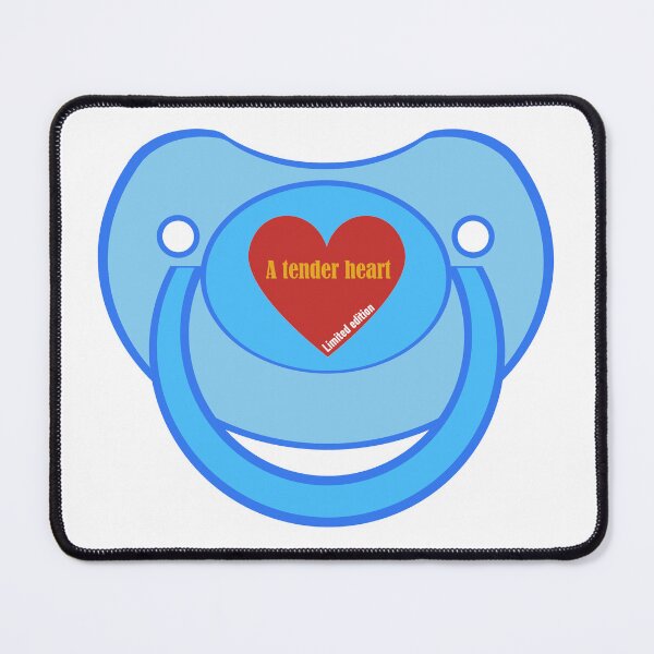 Item preview, Baby agere pacifier blue a tender heart designed and sold by mikistudio.