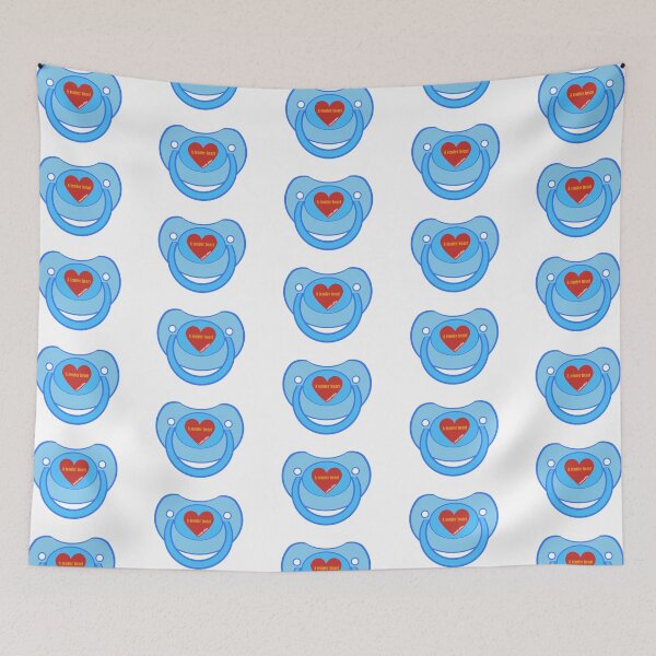 Item preview, Baby agere pacifier blue a tender heart designed and sold by mikistudio.