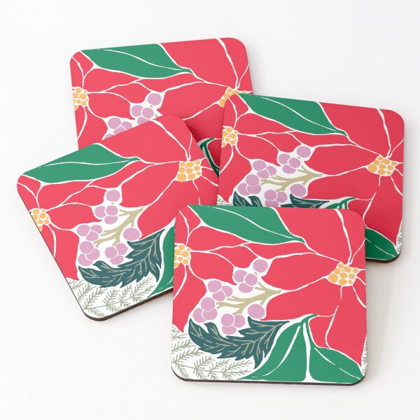 Item preview, Modern Christmas Florals designed and sold by papierquarell.