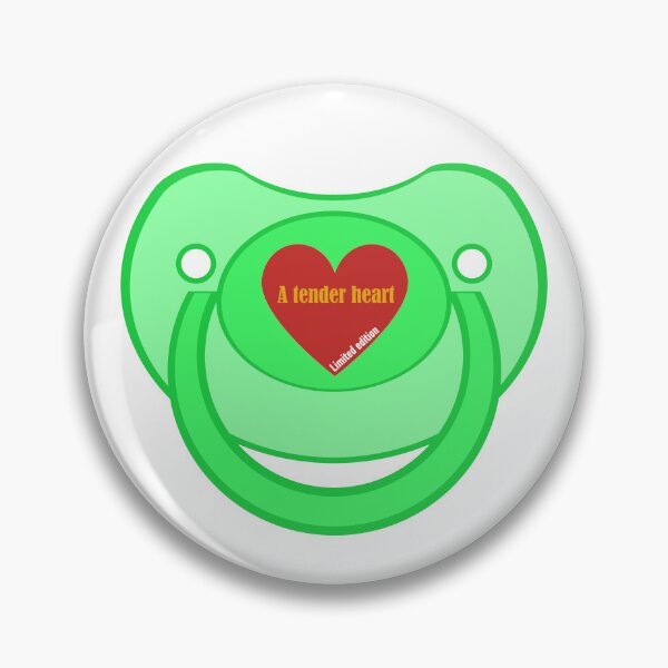 Item preview, Baby agere pacifier green a tender heart designed and sold by mikistudio.