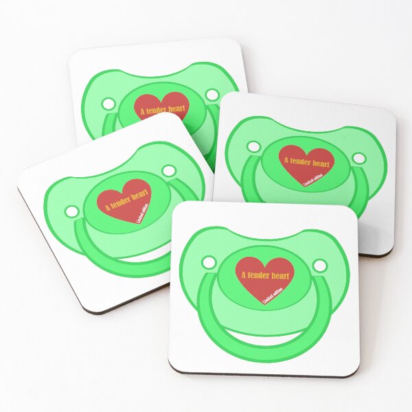Item preview, Baby agere pacifier green a tender heart designed and sold by mikistudio.