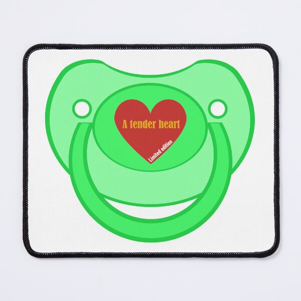Item preview, Baby agere pacifier green a tender heart designed and sold by mikistudio.