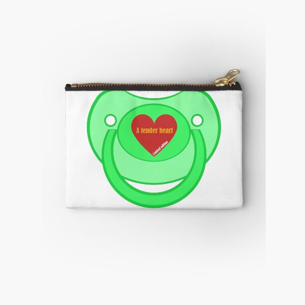 Item preview, Baby agere pacifier green a tender heart designed and sold by mikistudio.