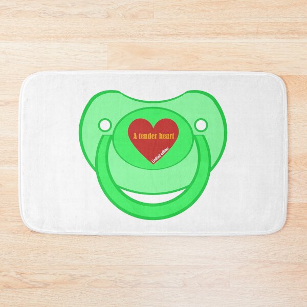 Item preview, Baby agere pacifier green a tender heart designed and sold by mikistudio.